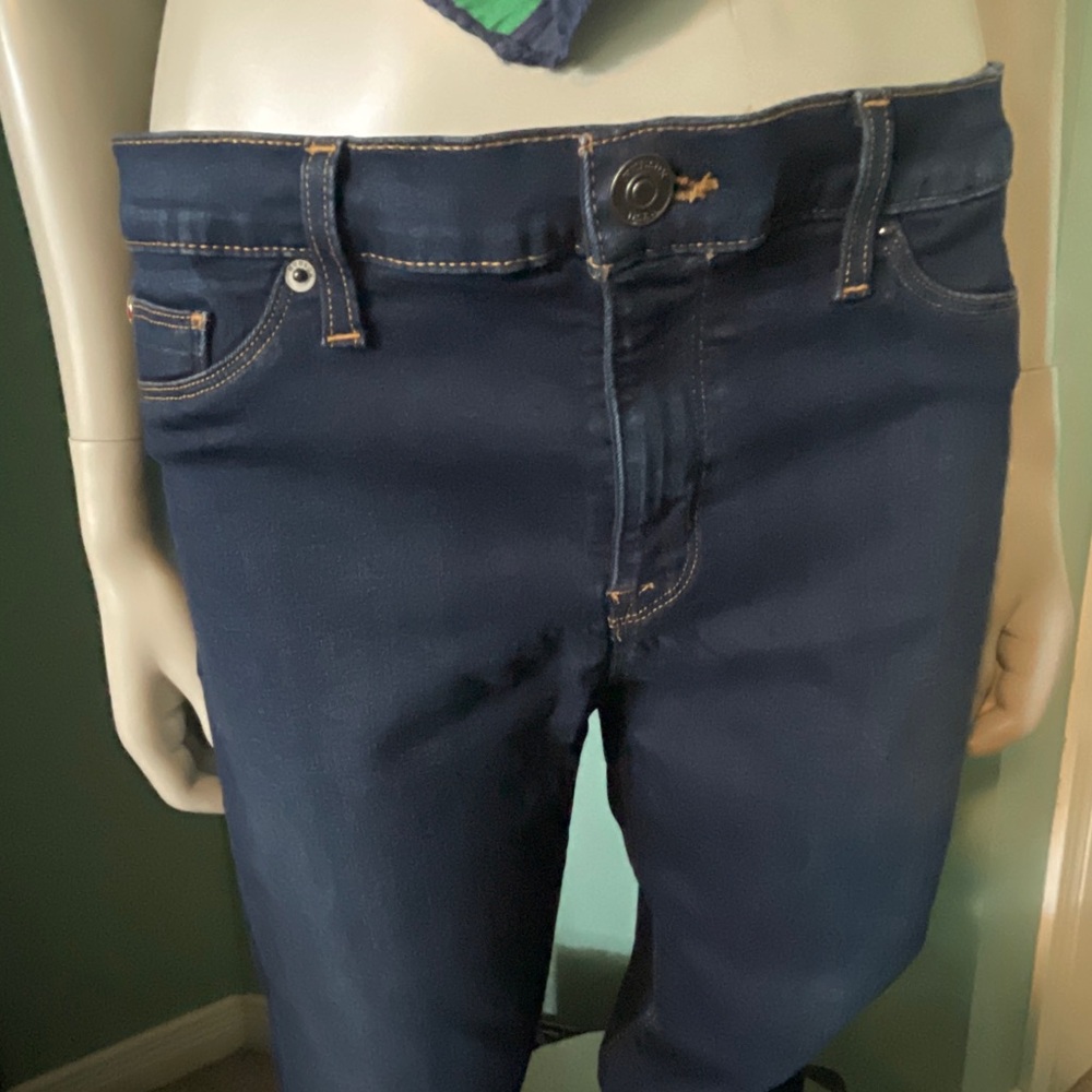 HUDSON Jeans Nicco Mid Rise Slim Straight Women's Jeans in Dark Blue 32
